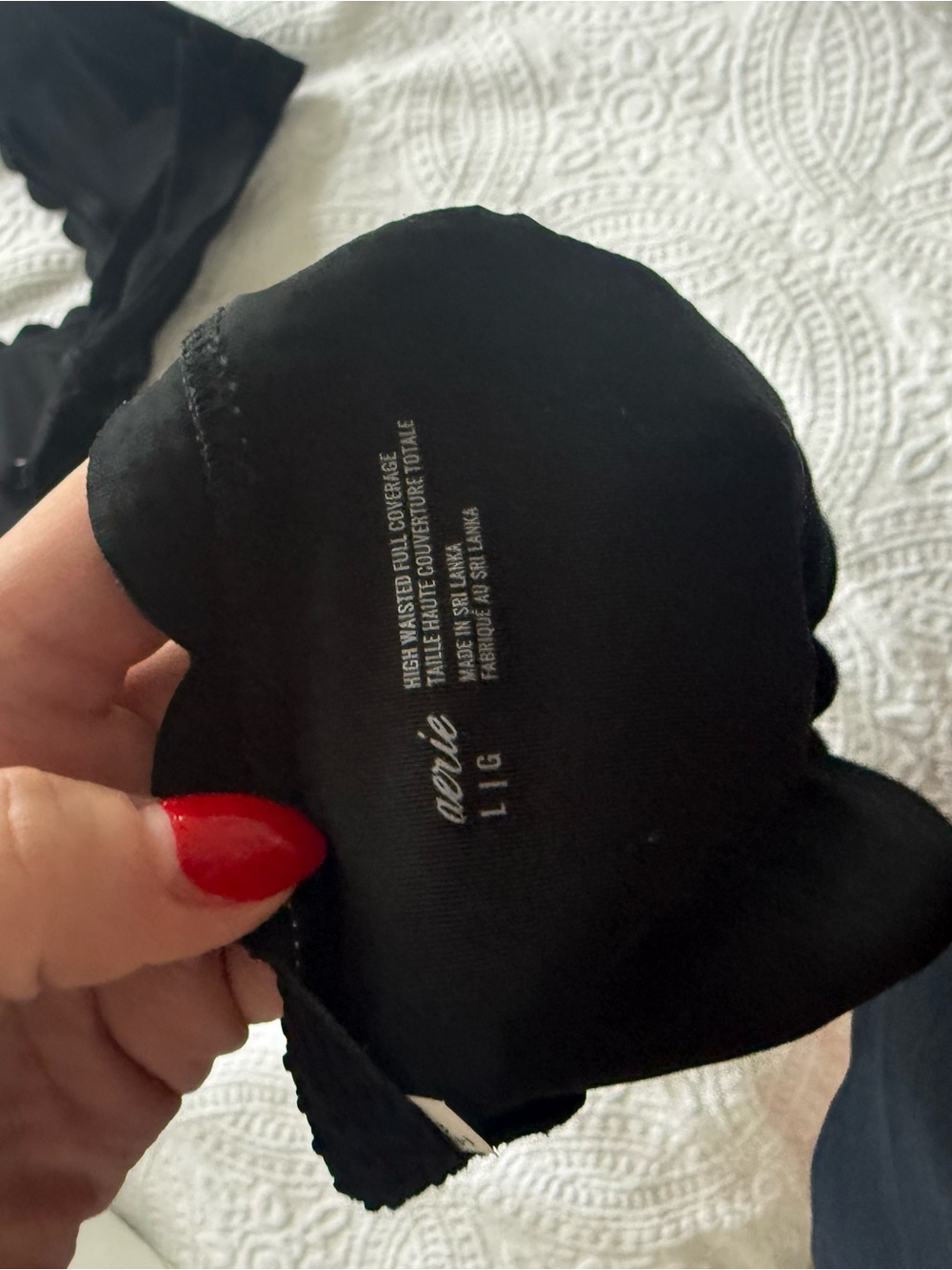 Aerie Black Scalloped Edge Bikini Set - Picture 4 of 4